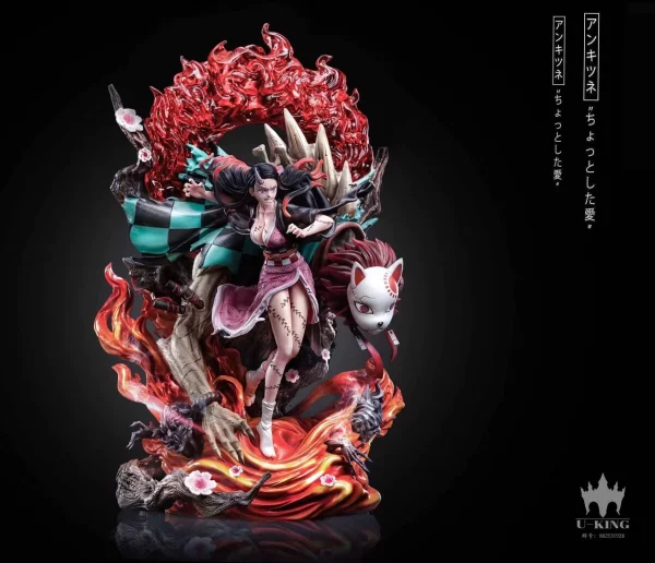 U-KING Studio - Nezuko and Demon Tanjiro - Demon Slayer Resin Statue