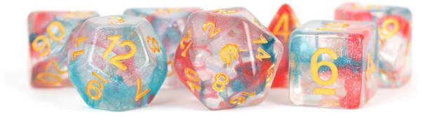 MDG Unicorn Resin Polyhedral Dice Set - Astral Swell