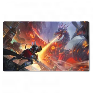 Dragon Shield Playmat featuring Bolt Reaper design, ideal for card gaming.