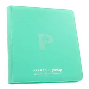 Palms Off Gaming - Collector's Series 12 Pocket Zip Trading Card Binder - TURQUOISE