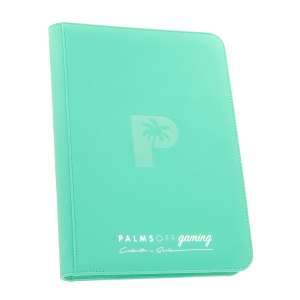 Palms Off Gaming - Collector's Series 9 Pocket Zip Trading Card Binder - TURQUOISE