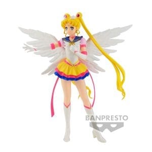 Glitter & Glamours figure of Eternal Sailor Moon from 'Pretty Guardian Sailor Moon Cosmos The Movie,' adorned in her iconic costume with celestial detailing.