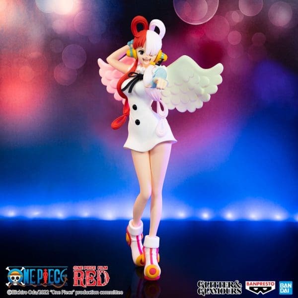 ONE PIECE FILM RED Glitter&Glamours Uta figure, showcasing the enchanting character with her signature vibrant hues and design.