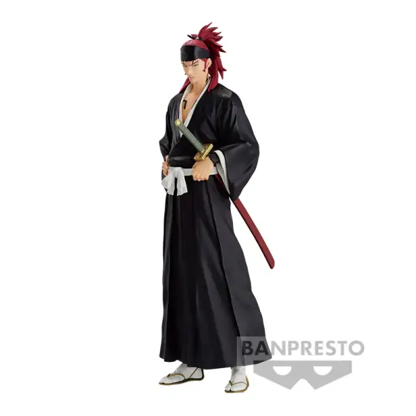 Banpresto Bleach Solid and Souls Renji Abarai figure (BP88134L), showcasing the dynamic pose and intricate details.