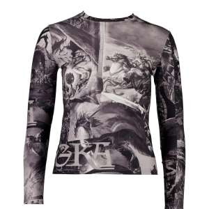 Gotham Dark Fantasy Fitted Top, featuring intricate and mystical design elements.