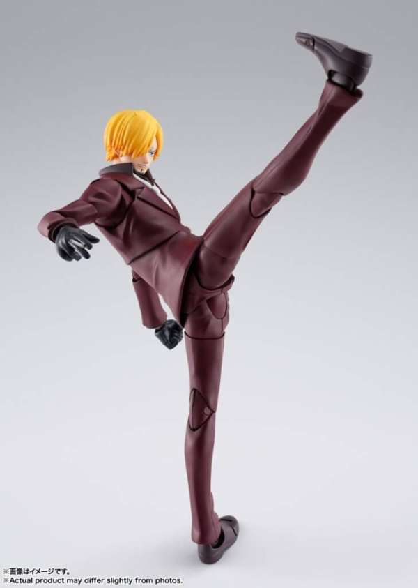 S.H.Figuarts Sanji -The Raid On Onigashima- figure, featuring dynamic pose and detailed craftsmanship.
