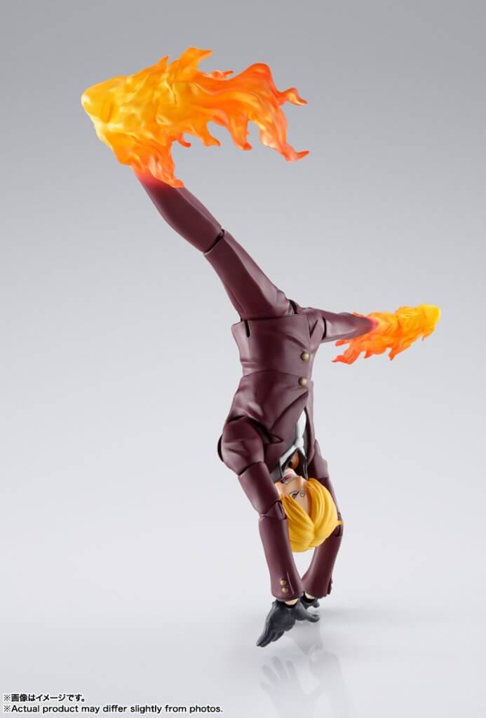 S.H.Figuarts Sanji -The Raid On Onigashima- figure, featuring dynamic pose and detailed craftsmanship.