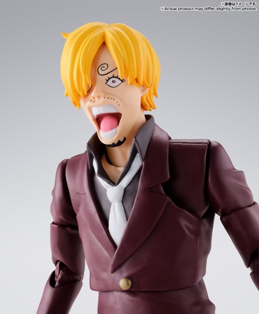S.H.Figuarts Sanji -The Raid On Onigashima- figure, featuring dynamic pose and detailed craftsmanship.