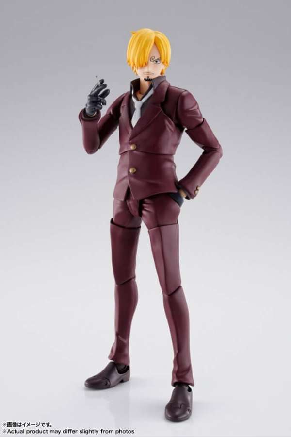 S.H.Figuarts Sanji -The Raid On Onigashima- figure, featuring dynamic pose and detailed craftsmanship.