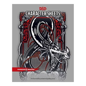 Pack of Dungeons & Dragons Character Sheets, ideal for players to record and track their RPG characters' progress."