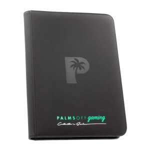 Palms Off Gaming - Collector's Series 9 Pocket Zip Trading Card Binder - BLACK