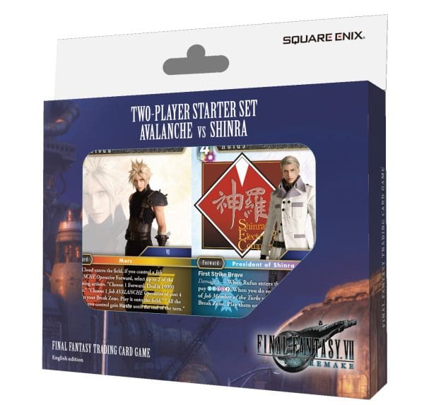 Final Fantasy TCG Two Player Starter Set featuring the epic rivalry between Avalanche and Shinra, perfect for fans and card game enthusiasts