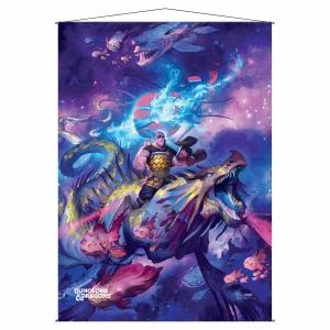 Dungeons & Dragons Cover Series Boo's Astral Menagerie Wall Scroll, featuring vibrant and detailed artwork of the iconic character Boo and various astral creatures.