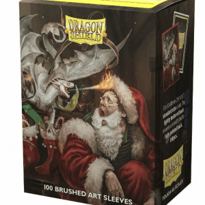 Dragon Shield MATTE Art Christmas 2021 Card Sleeves Box of 100, featuring festive holiday artwork."