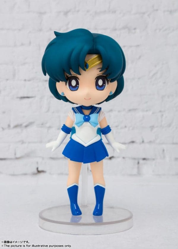 "Figuarts Mini Sailor Mercury Reissue figure, capturing the genius and grace of the guardian of water and intelligence in detailed miniature form."