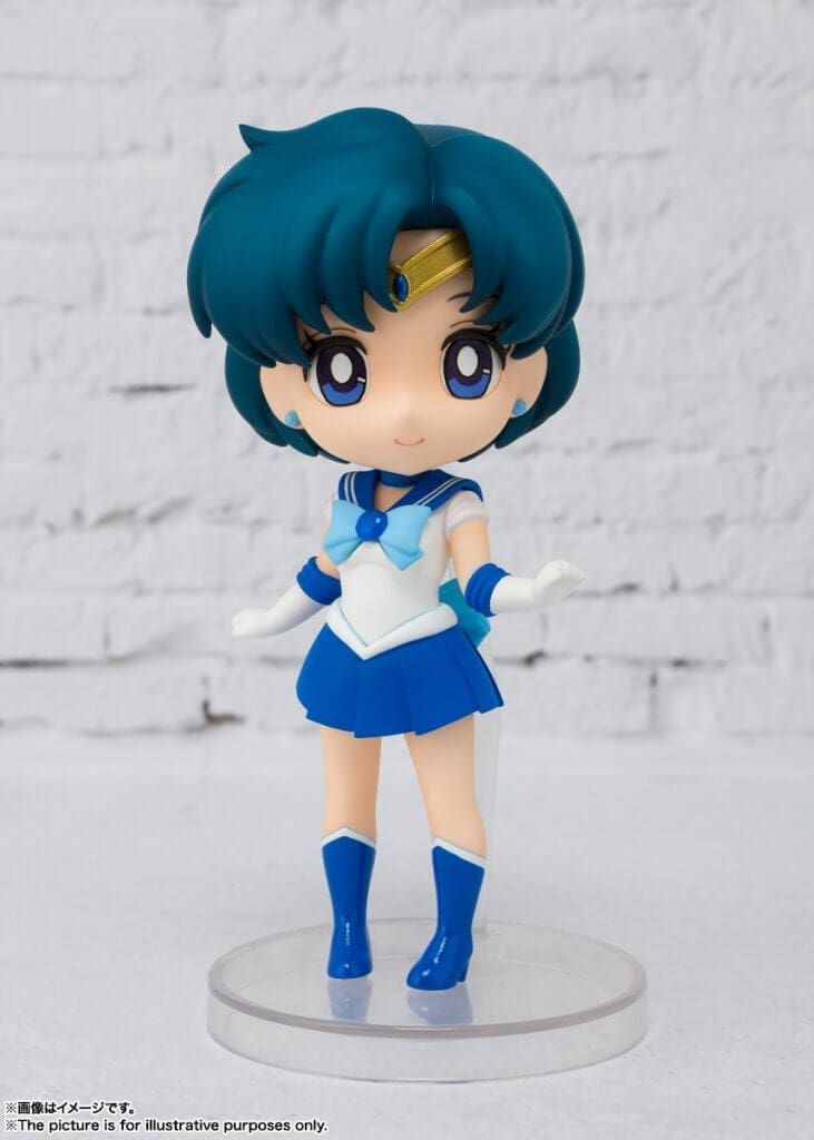 "Figuarts Mini Sailor Mercury Reissue figure, capturing the genius and grace of the guardian of water and intelligence in detailed miniature form."