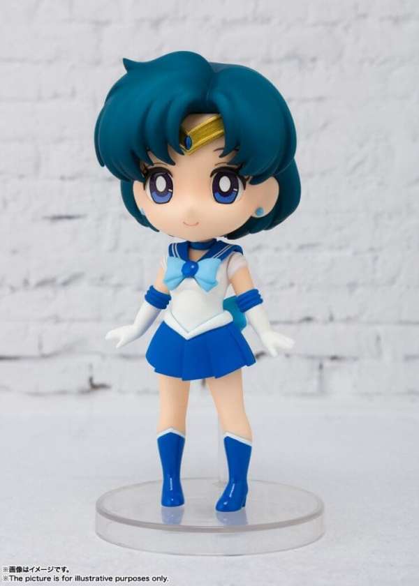 "Figuarts Mini Sailor Mercury Reissue figure, capturing the genius and grace of the guardian of water and intelligence in detailed miniature form."