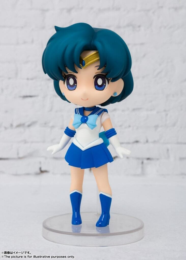 "Figuarts Mini Sailor Mercury Reissue figure, capturing the genius and grace of the guardian of water and intelligence in detailed miniature form."