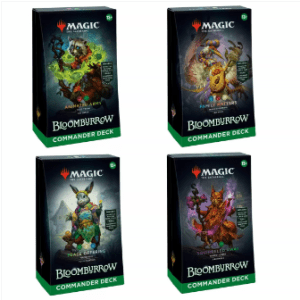 Lead your troops to victory with the Magic Bloomburrow Commander Deck Display.