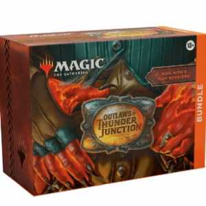 Dive into the heart of the wild west of the Magic: The Gathering universe with the Outlaws of Thunder Junction Bundle. This exclusive bundle offers a unique blend of thematic gameplay, breathtaking artwork, and an array of collectibles that encapsulate the spirit of adventure and rebellion. As you unbox the Magic Outlaws of Thunder Junction Bundle, you're not just getting premium MTG cards; you're unlocking a story of outlaws, magic, and battles that span across the vast, untamed landscapes of Thunder Junction. It's a perfect addition for players seeking to enrich their gameplay with new strategies and collectors aiming to add a touch of the wild west to their collections.