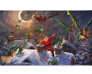 Dragon Shield Christmas 2023 themed playmat for card games.