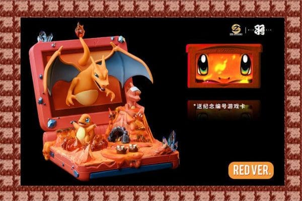 GBA SP Red Charizard Family Pokemon Statue by Wing Studio