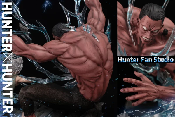 Godspeed Killua battles Youpi in Hunter Fan Studio's Hunter x Hunter Figurine