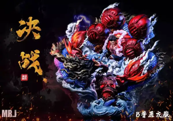 One Piece Luffy VS Kaido Statue LED Lighting by MR.J Studio
