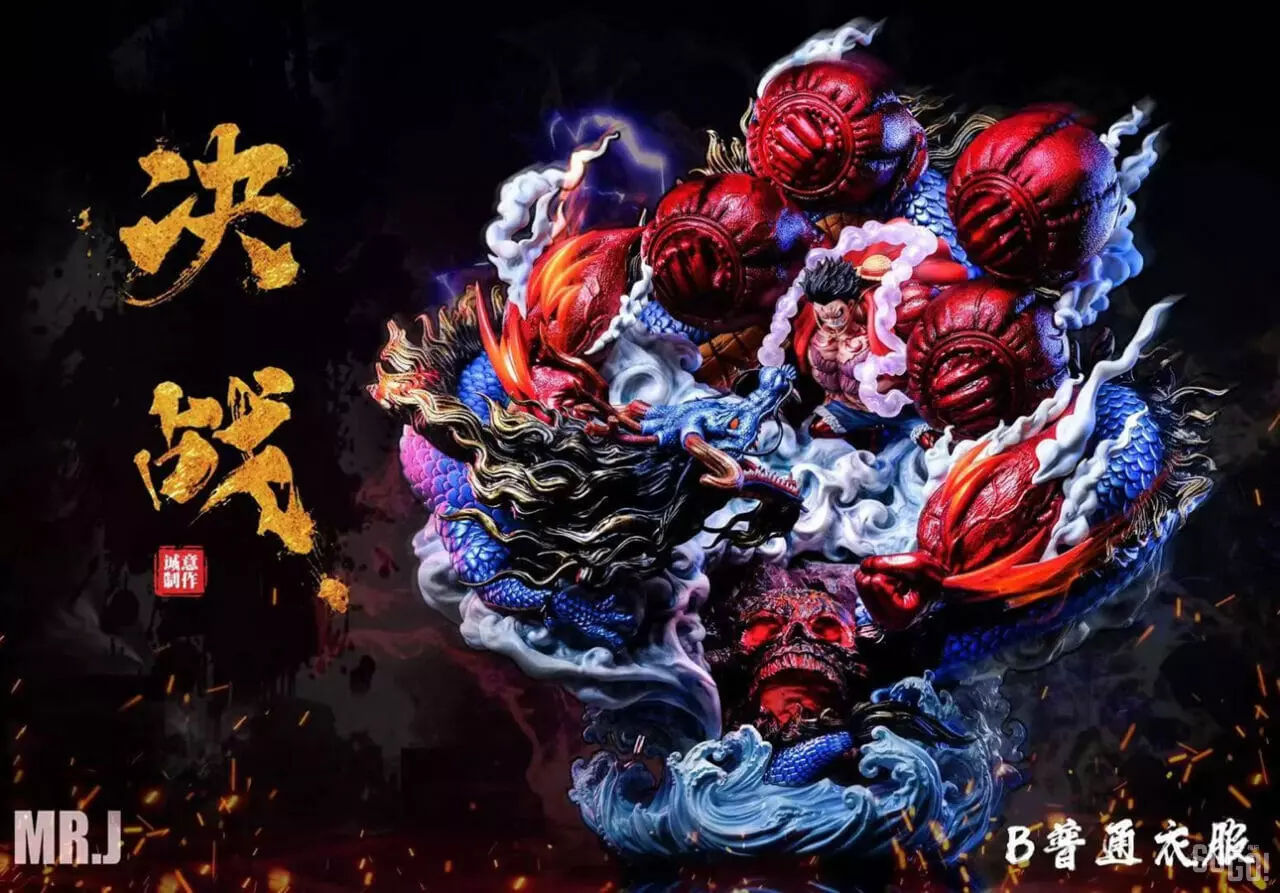 One Piece Luffy VS Kaido Statue LED Lighting by MR.J Studio
