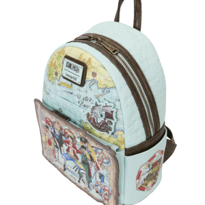 Navigate Your Style with the One Piece Luffy and Gang Map Mini Loungefly Backpack