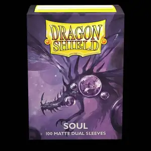 Box of 100 Dragon Shield Standard Size Dual Matte Metallic Purple Card Sleeves