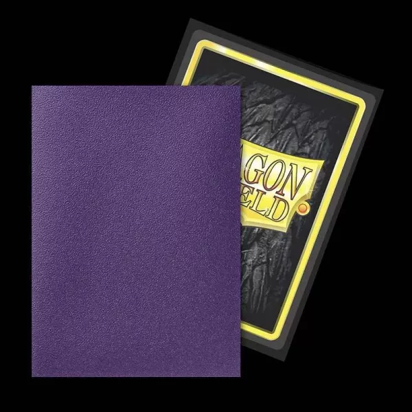 Box of 100 Dragon Shield Standard Size Dual Matte Metallic Purple Card Sleeves