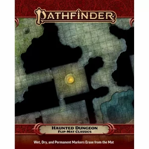 Pathfinder Flip-Mat Classics Haunted Dungeon laid out with detailed dungeon design