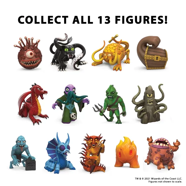 D&D 3-inch Vinyl Mini Monsters from Kidrobot Series 1 on display