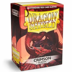 Box of 100 Dragon Shield crimson sleeves colour