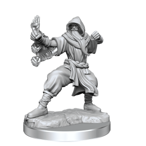 Human Monk Male Miniature in martial arts pose, D&D Frameworks