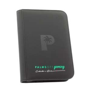 Palms Off Gaming - Collector's Series 4 Pocket Zip Trading Card Binder - BLACK