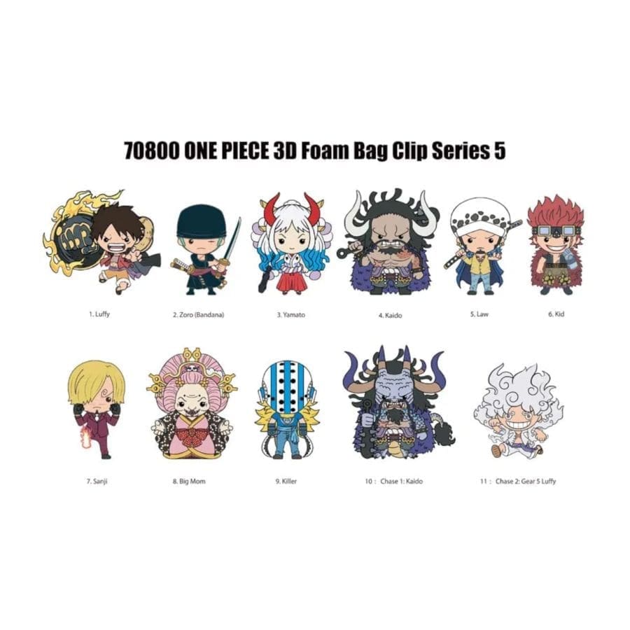 One Piece 3D PVC Bag Clips Blind Bag Series 5 – Anime Mystery Collectible