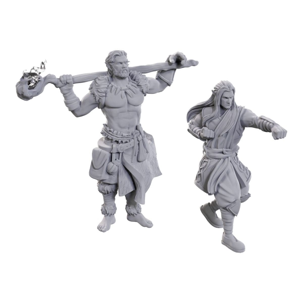 Archdruid & Martial Arts Adept Miniatures – Nolzur’s Unpainted Character Set