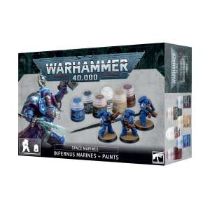 Infernus Marines + Paints Set – Warhammer 40K Starter Paint Kit