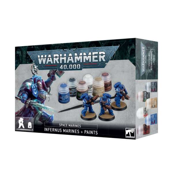 Infernus Marines + Paints Set – Warhammer 40K Starter Paint Kit