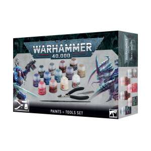 Warhammer 40K Paints and Tools Set – Hobby Starter Kit