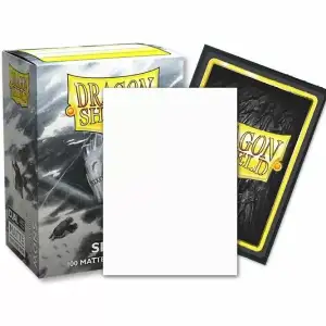 Dragon Shield Sleeves Matte Dual Snow (Nirin) – White TCG Card Protectors