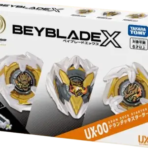 UX-00 Dran Deck Starter – White & Gold Triple Beyblade Set