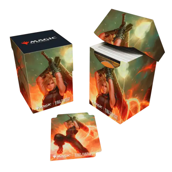 MTG Final Fantasy Cloud Ex‑SOLDIER Commander 100+ Deck Box