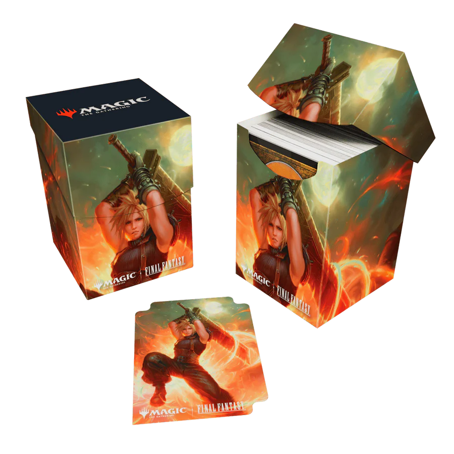MTG Final Fantasy Cloud Ex‑SOLDIER Commander 100+ Deck Box