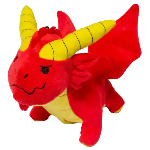 D&D Red Dragon Gamer Pouch – Plush Dice Bag