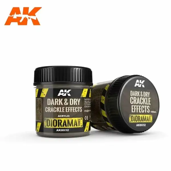 AK Interactive Dark & Dry Crackle Effects – 100ml Diorama Texture Paint