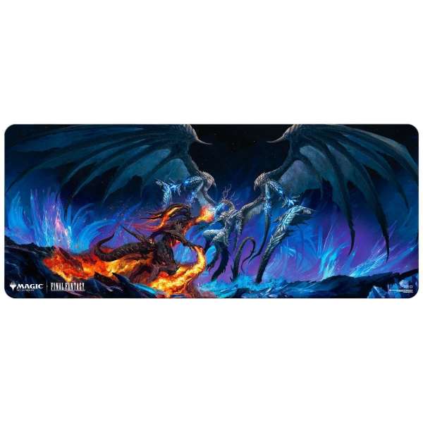 Final Fantasy 6ft Table Playmat featuring Bahamut and Ifrit – MTG Oversized Playmat