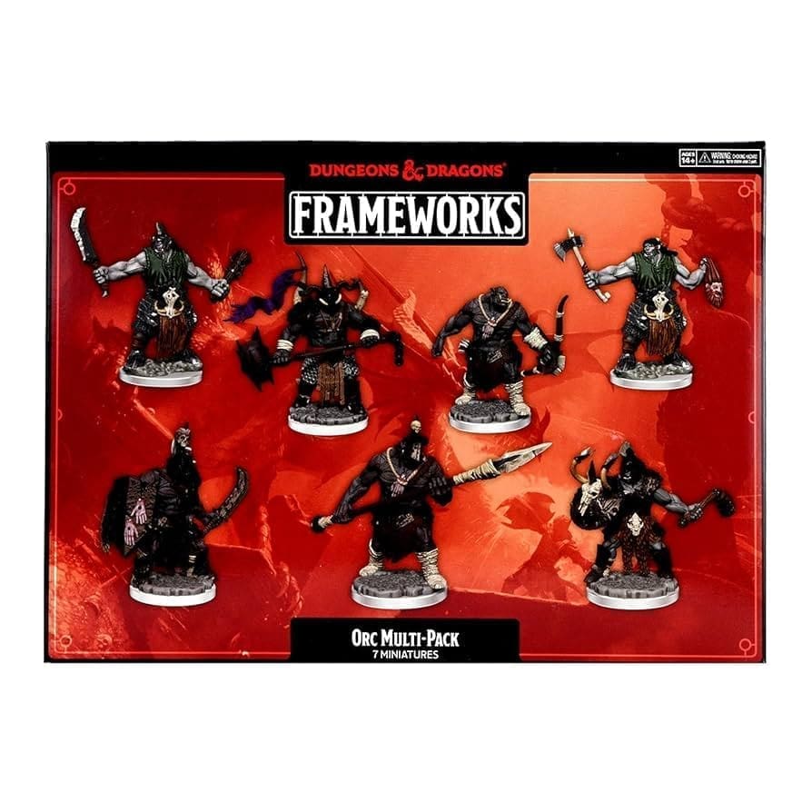 D&D Frameworks Orcs 7-Pack Customizable Miniatures